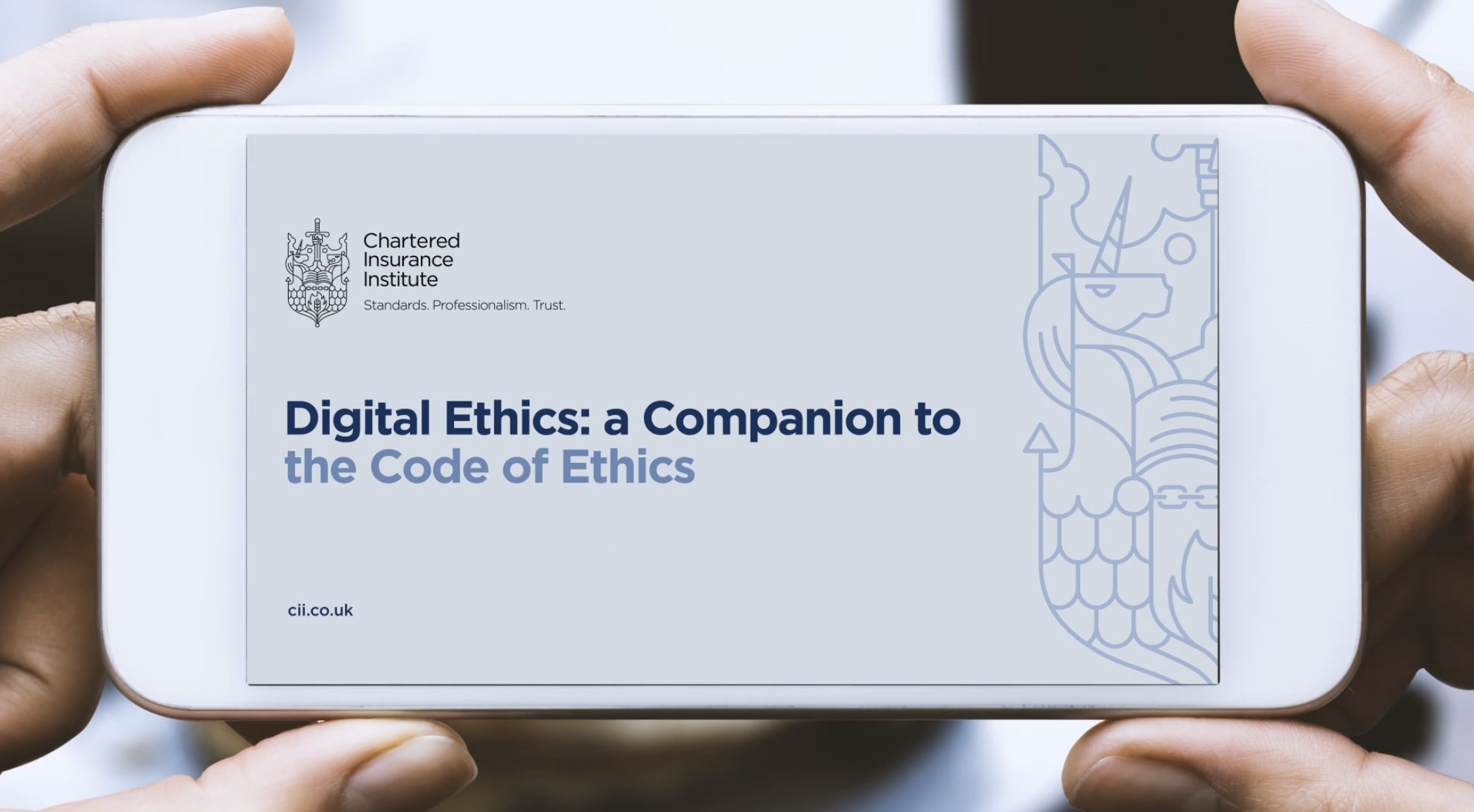 CII Code of ethics Digital guide for financial services, Digital document design, design and branding